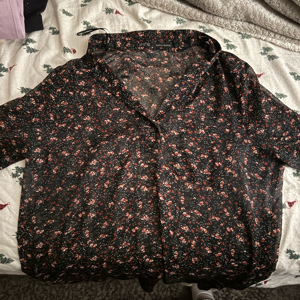 floral sheer top